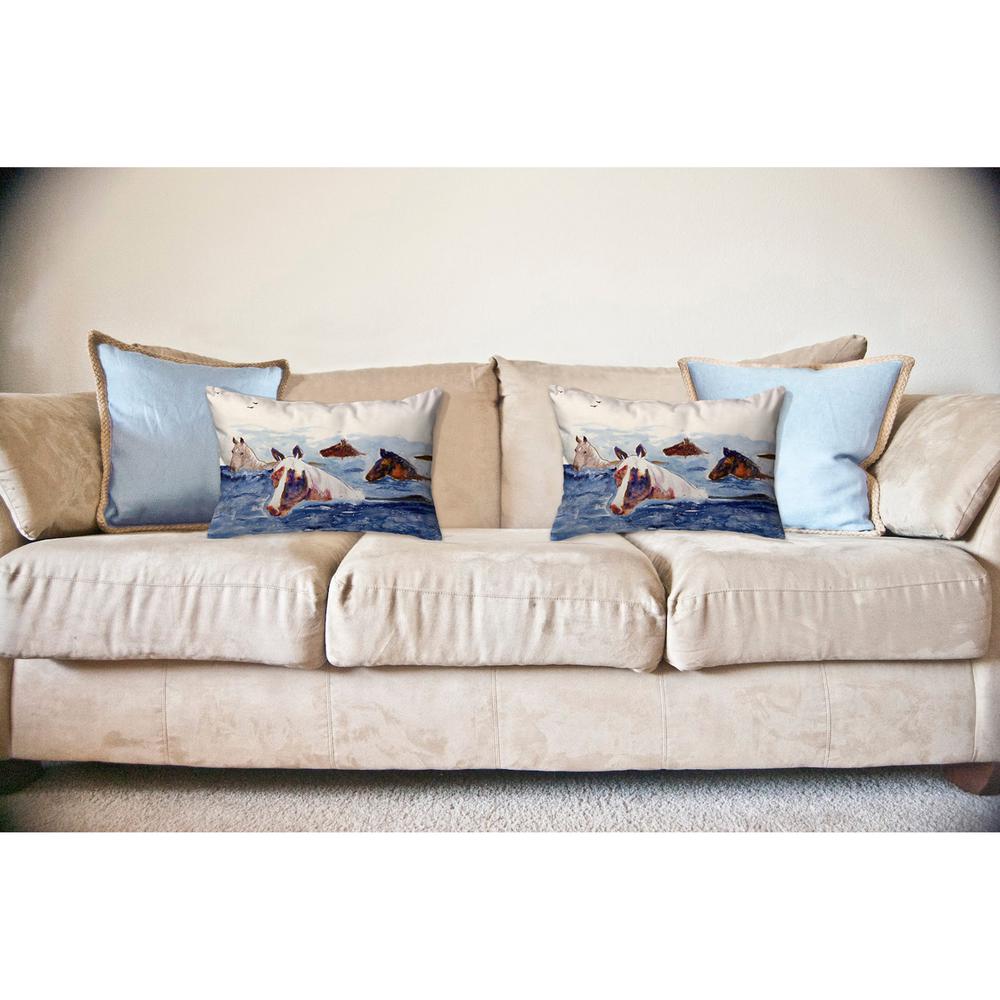 Chincoteague Ponies Pillow 16x20. Picture 2