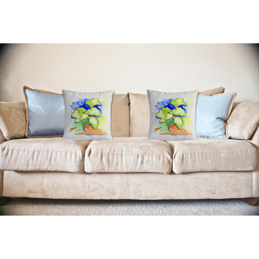 Ginko Leaves No Cord Pillow 18x18. Picture 2