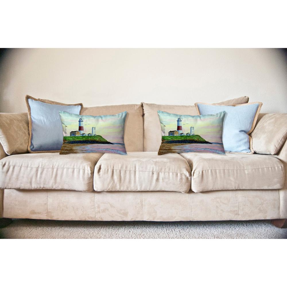 Montauk Lighthouse Noncorded Pillow 16x20. Picture 2