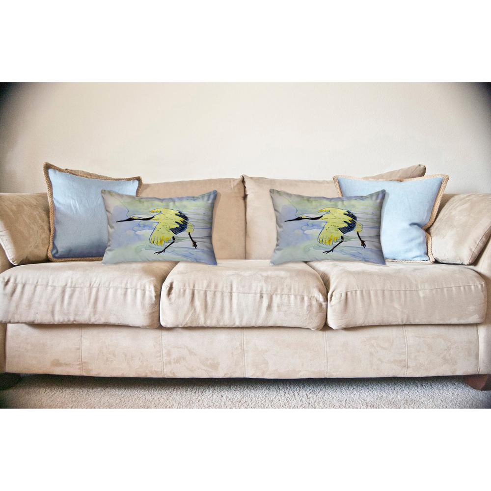 Yellow Crane No Cord Pillow 16x20. Picture 2