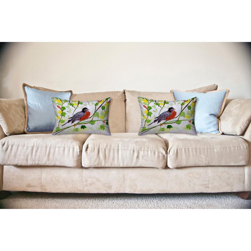 Robin No Cord Pillow 16x20. Picture 2