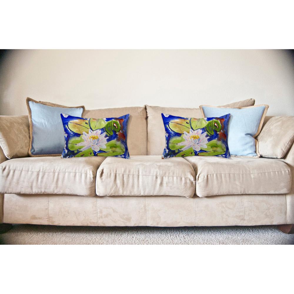 Lily Pad Flower No Cord Pillow 16x20. Picture 2