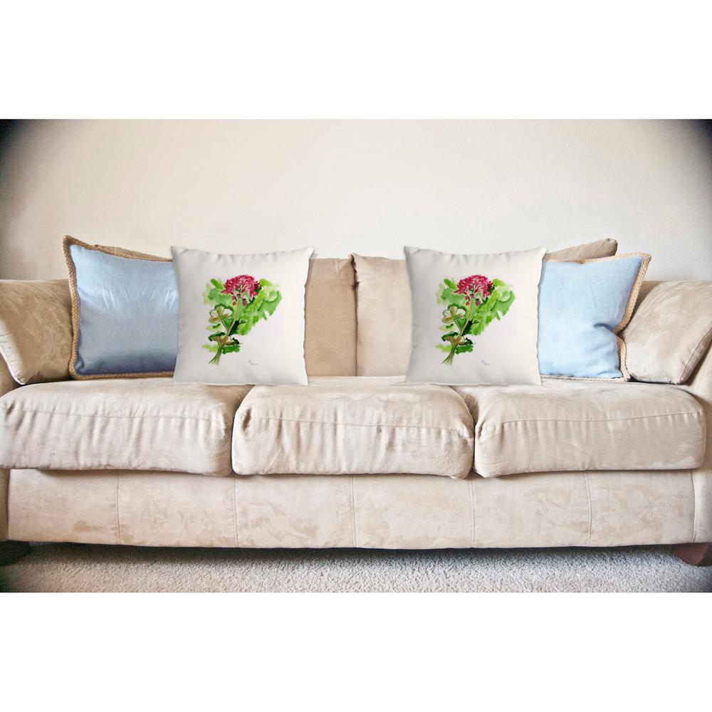 Geranium No Cord Pillow 18x18. Picture 2