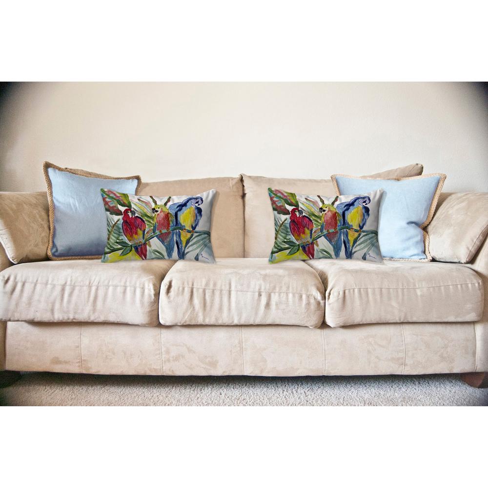 Parrot Family No Cord Pillow 16x20. Picture 2