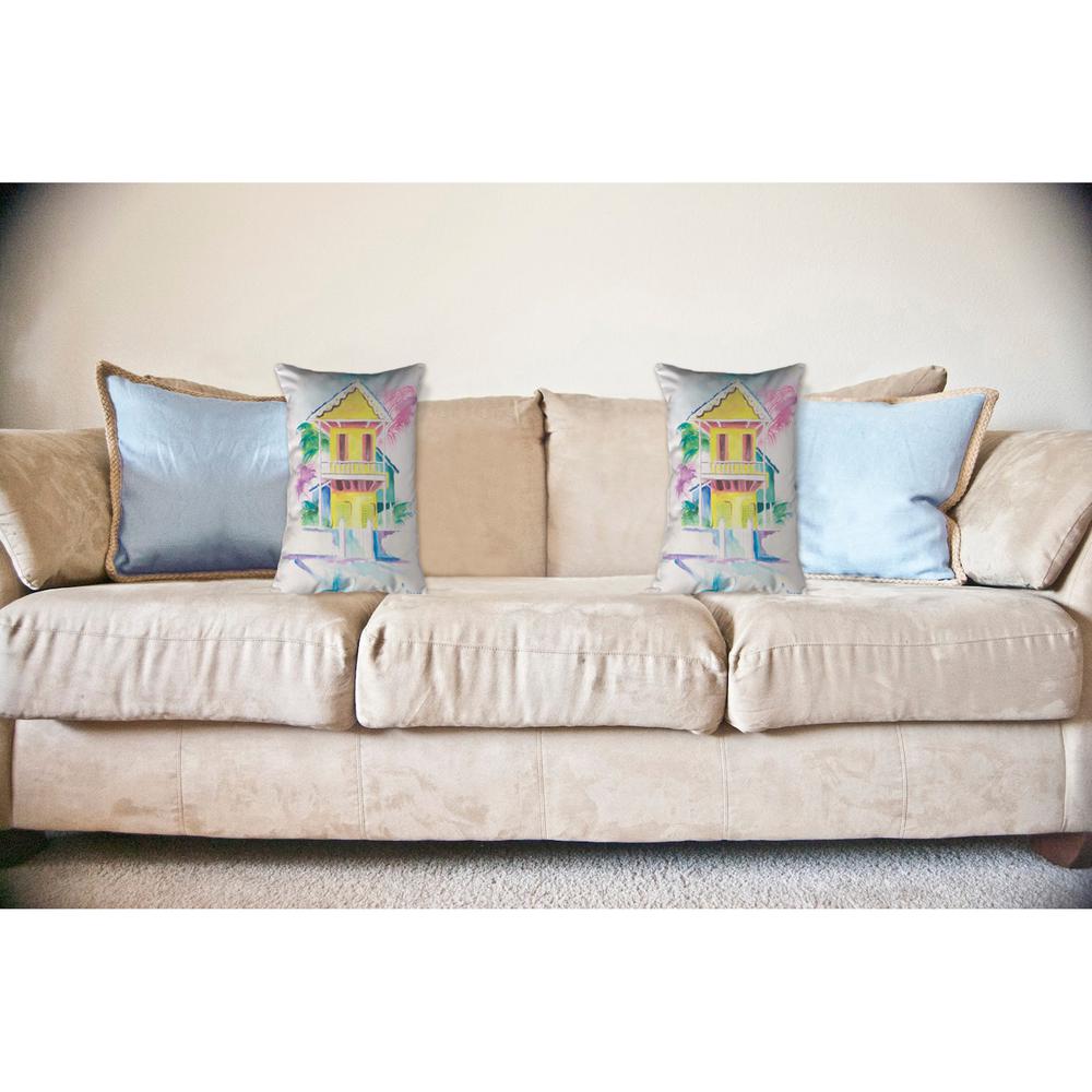 W. Palm Hut Yellow No Cord Pillow 16x20. Picture 2