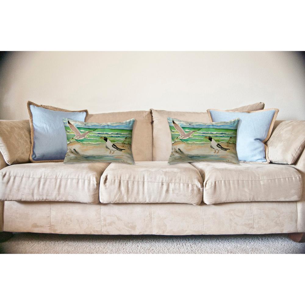 Seagulls No Cord Pillow 16x20. Picture 2