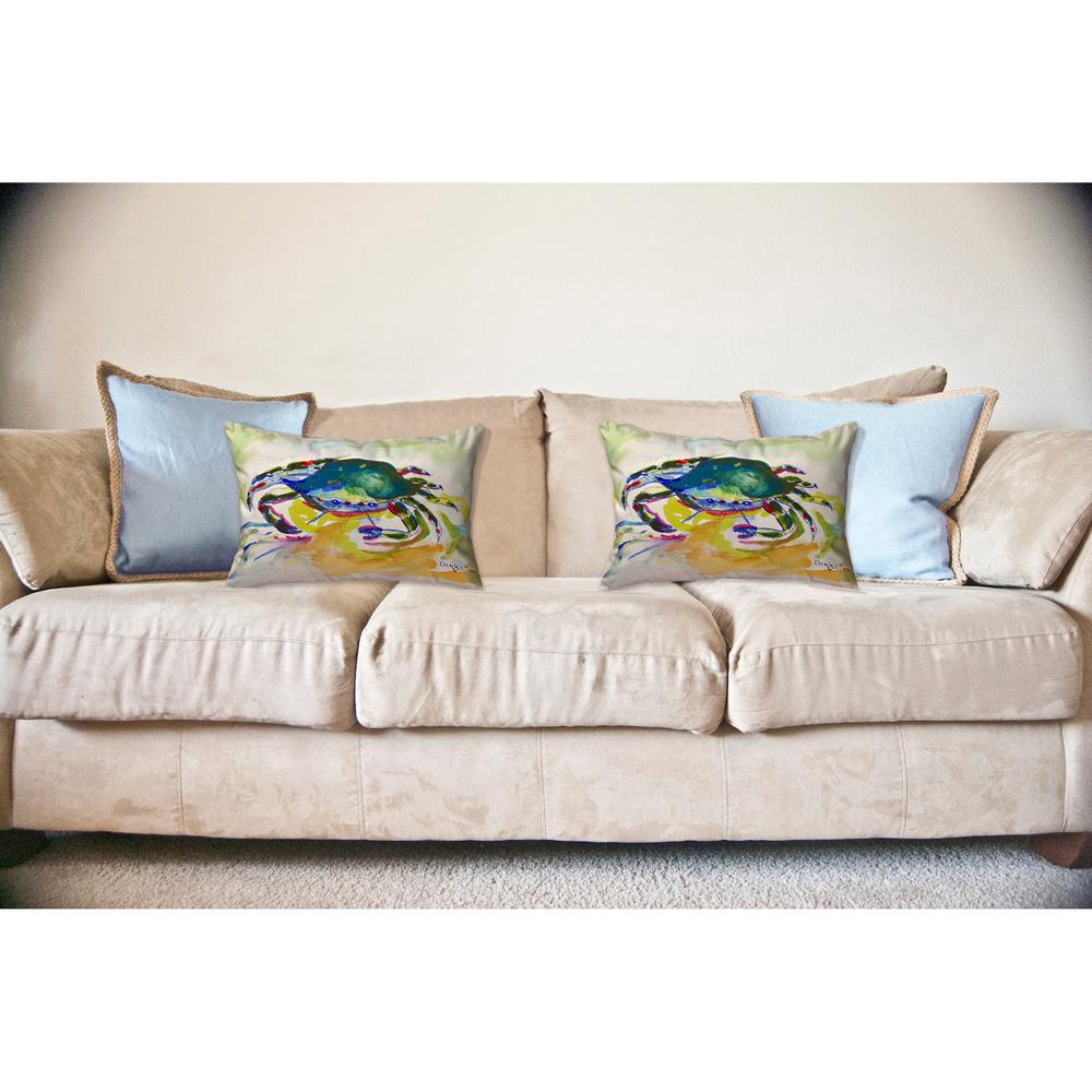 Green Crab No Cord Pillow 16x20. Picture 2