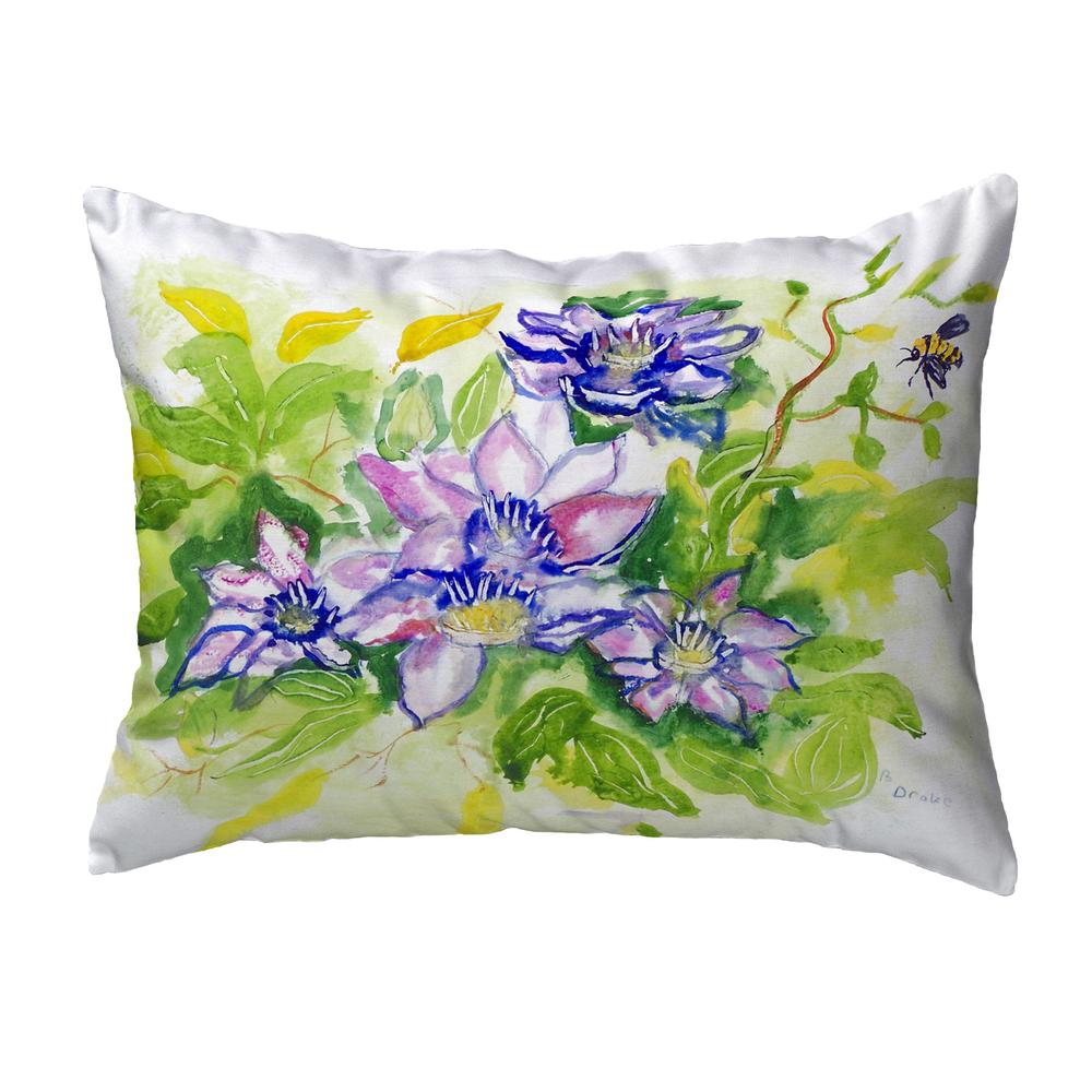 Clematis No Cord Pillow 16x20. Picture 1