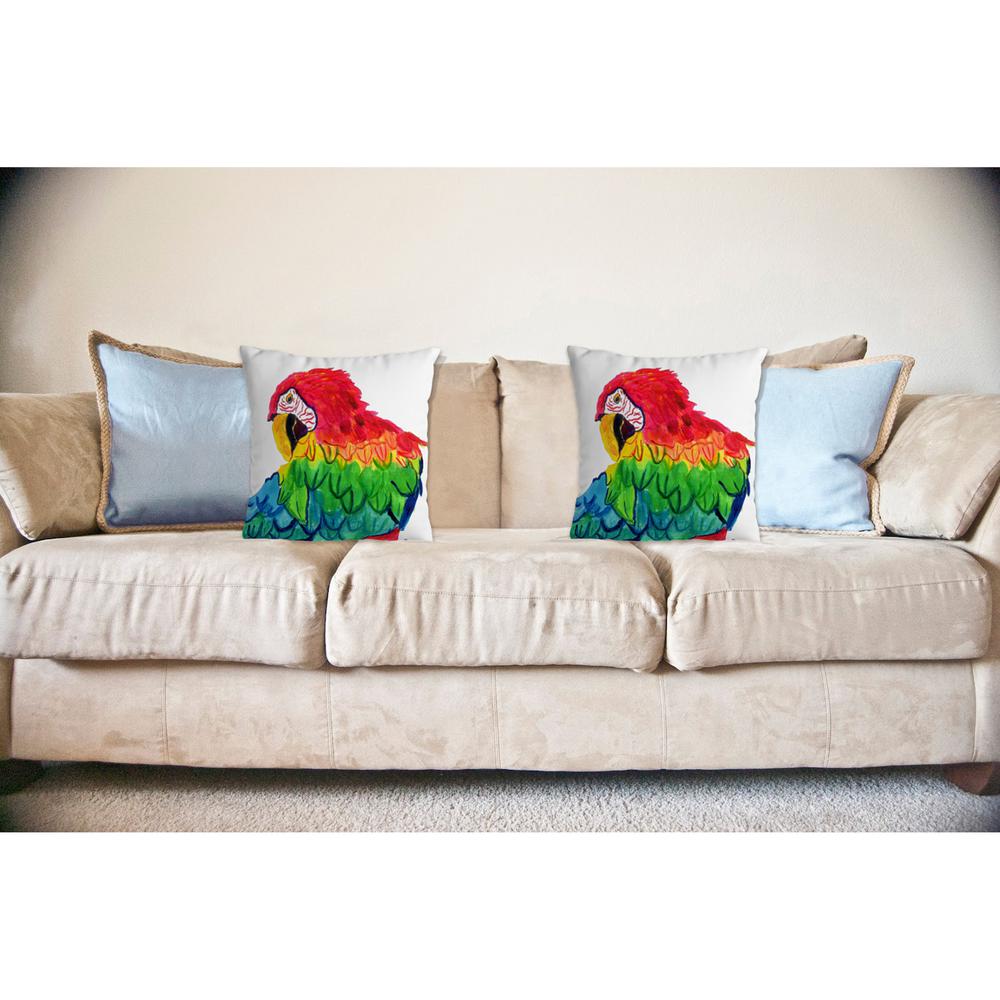 Parrot Head No Cord Pillow 18x18. Picture 2