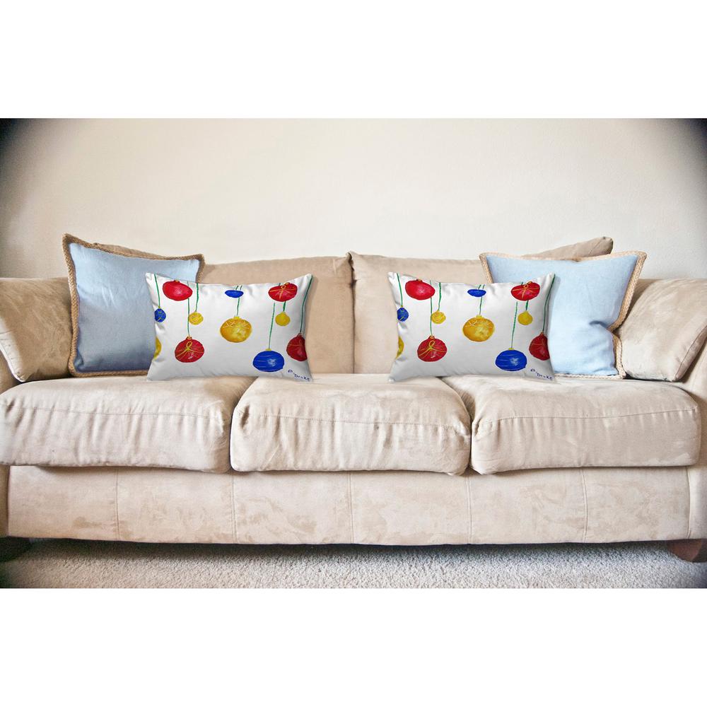 Christmas Ornaments No Cord Pillow 16x20. Picture 2