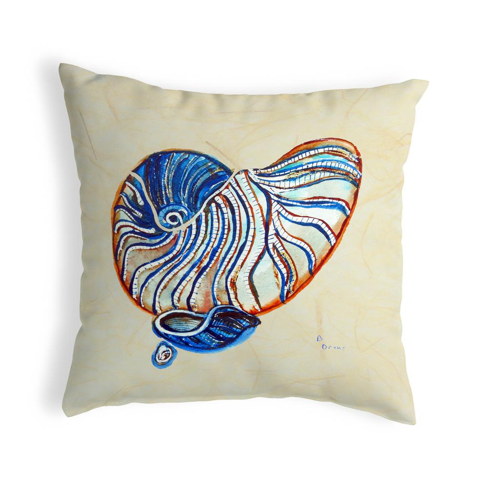Betsy's Nautilus No Cord Pillow 18x18. Picture 1