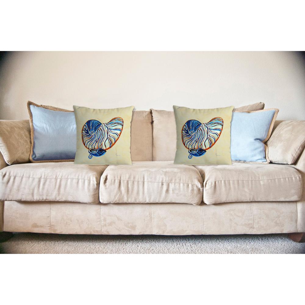 Betsy's Nautilus No Cord Pillow 18x18. Picture 2