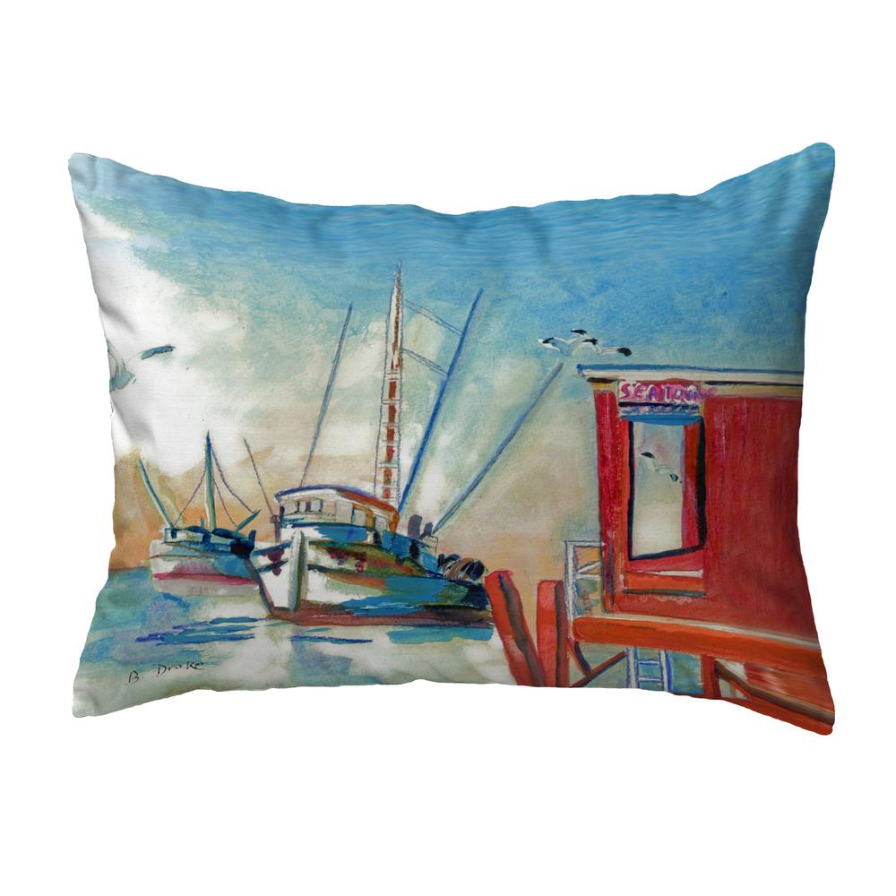 Shrimp Boat No Cord Pillow 16x20. Picture 1