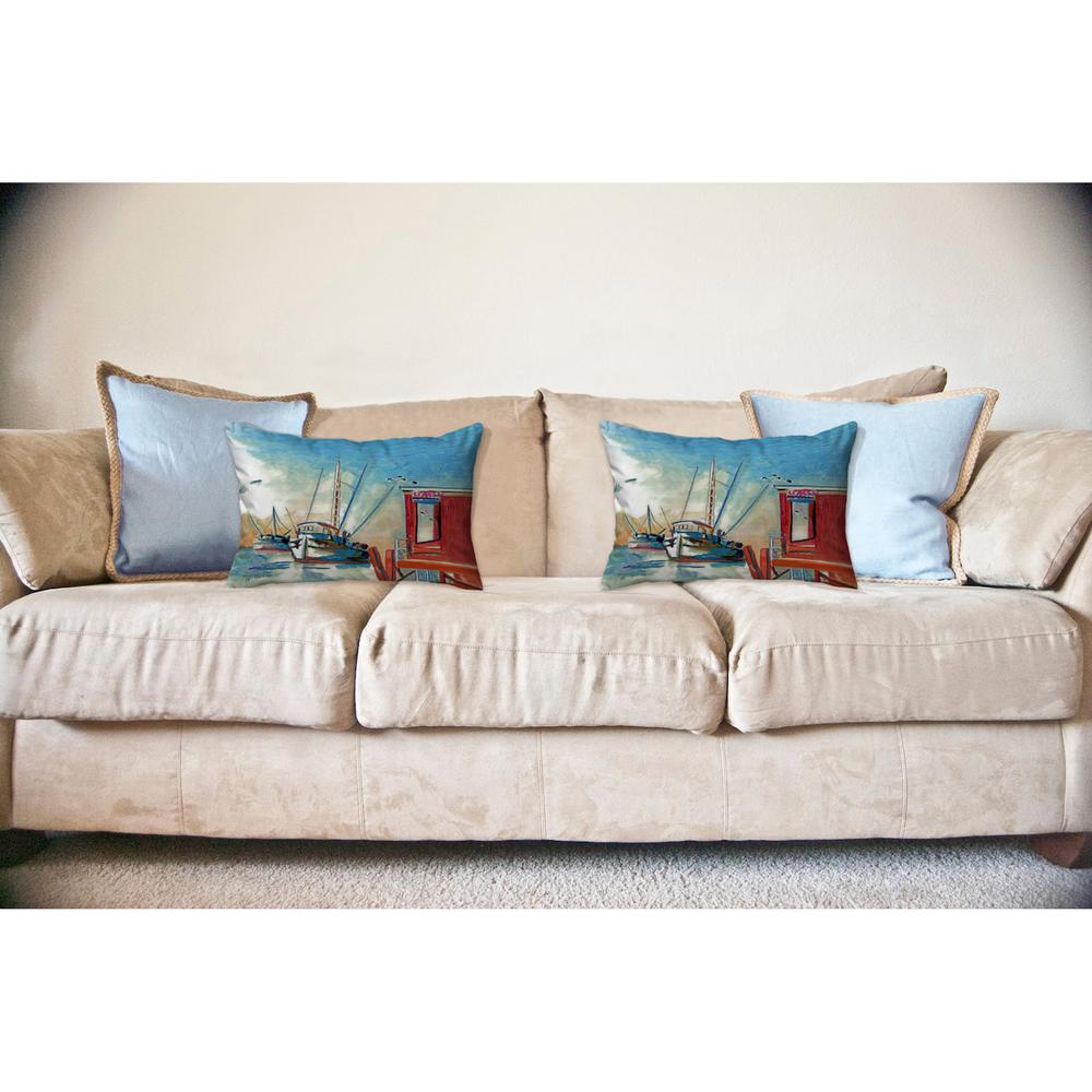 Shrimp Boat No Cord Pillow 16x20. Picture 2