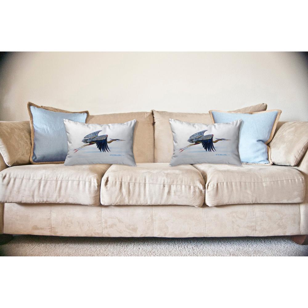 Eddie's Blue Heron No Cord Pillow 16x20. Picture 2