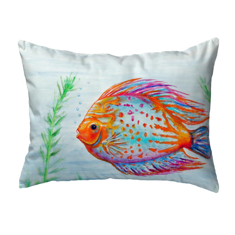 Orange Fish No Cord Pillow 16x20. Picture 1
