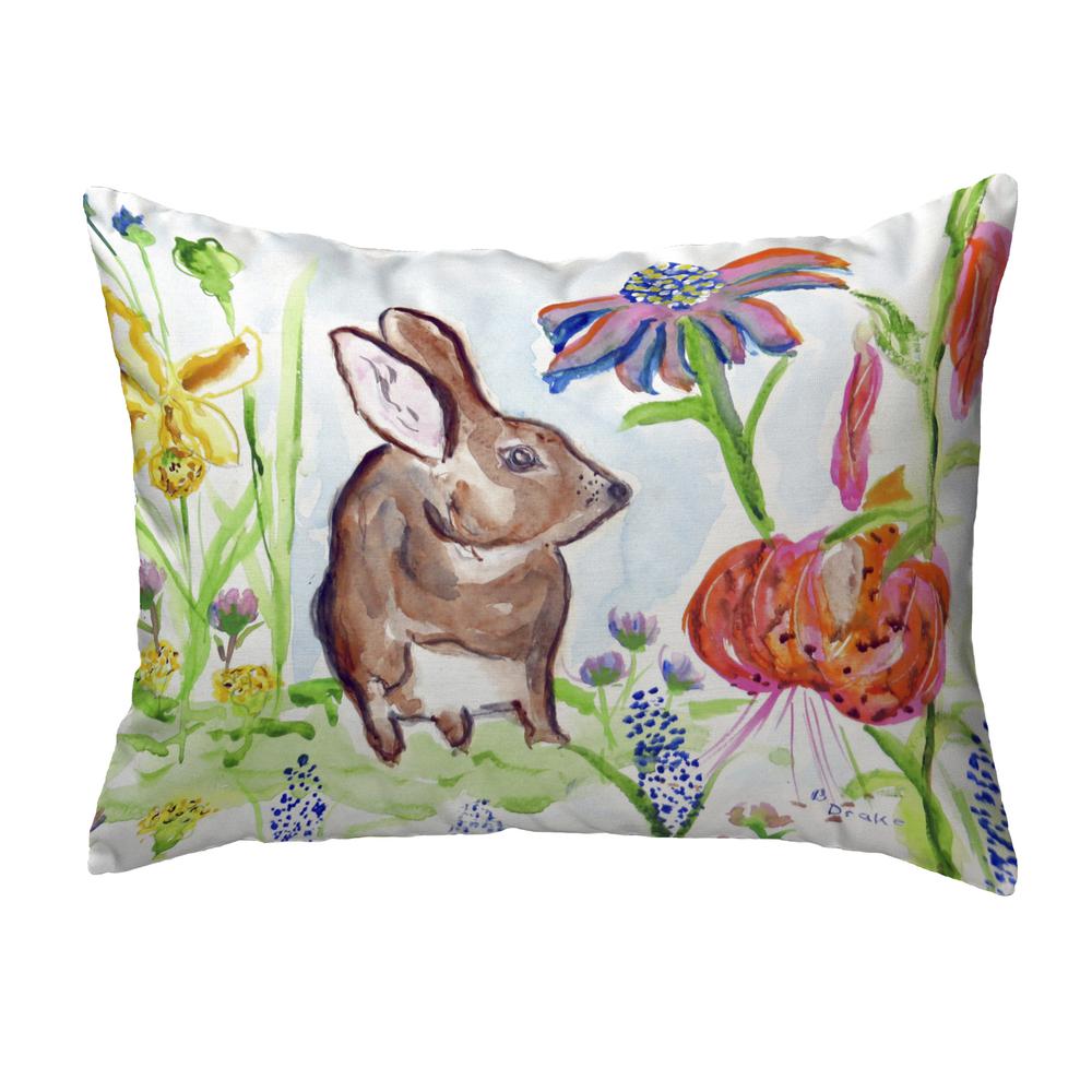 Brown Rabbit Right No Cord Pillow 16x20. Picture 1