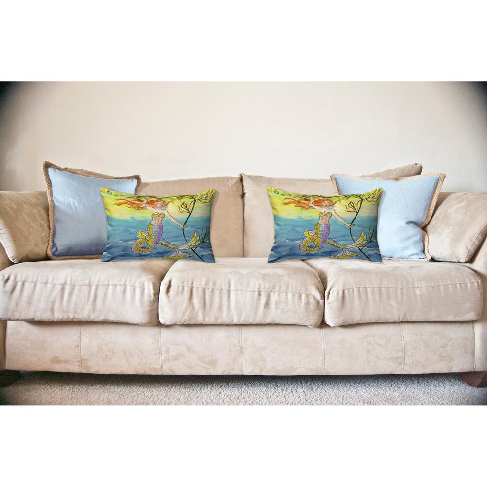 Betsy's Mermaid No Cord Pillow 16x20. Picture 2