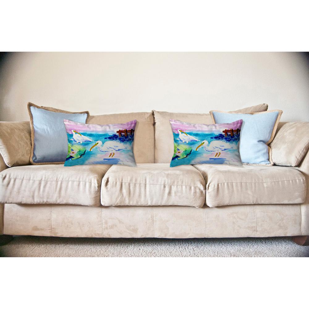 Betsy's White Ibis No Cord Pillow 16x20. Picture 2