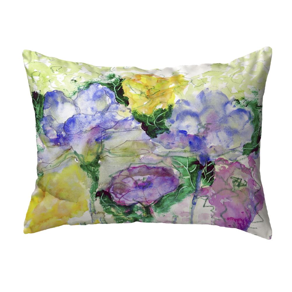 Watercolor Garden No Cord Pillow 16x20. Picture 1