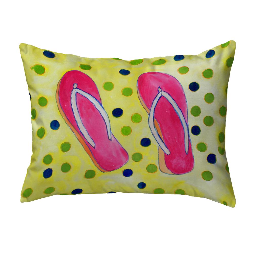 Flip Flops No Cord Pillow 16x20. Picture 1