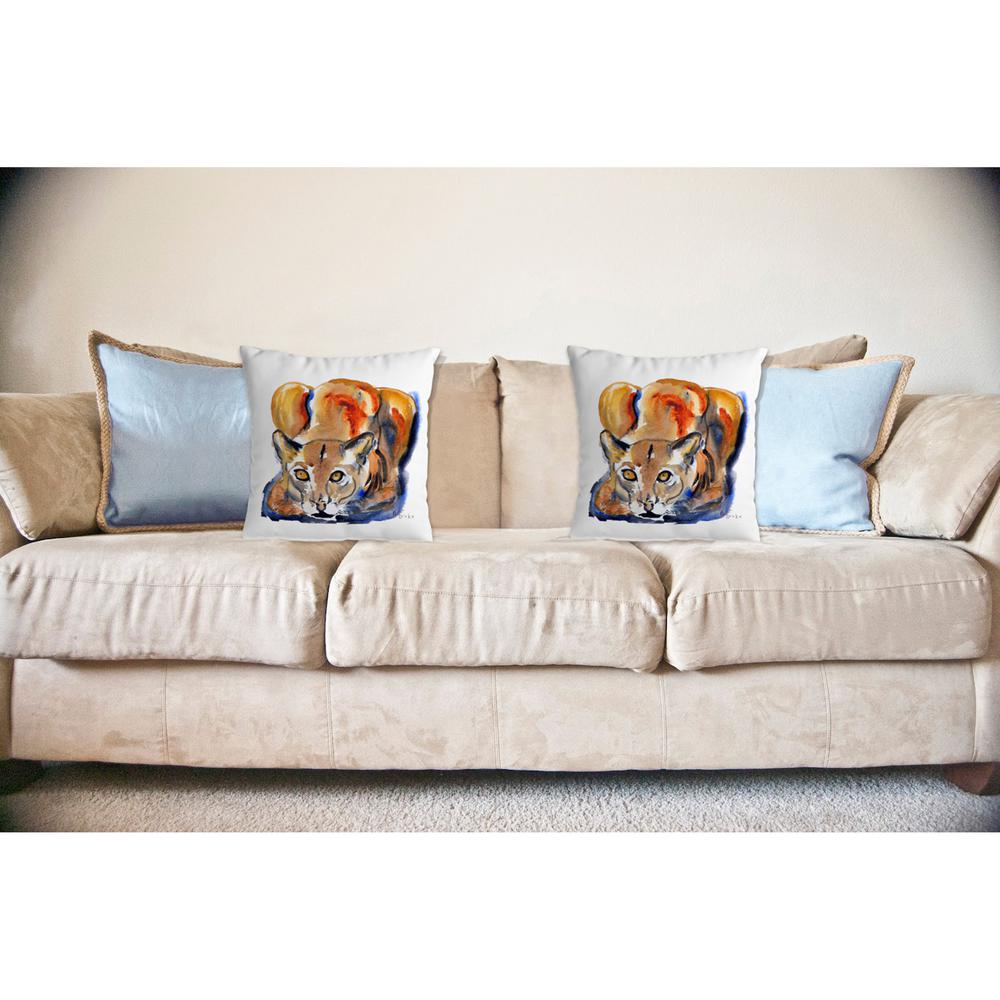 Cougar No Cord Pillow 18x18. Picture 2