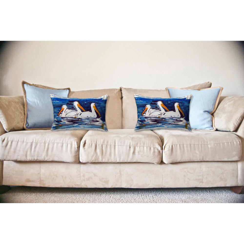 Three Pelicans No Cord Pillow 16x20. Picture 2