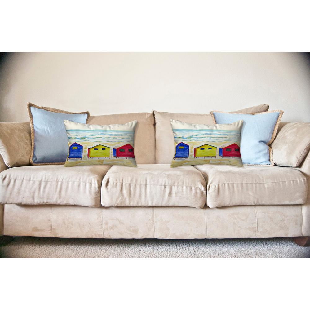 Beach Bungalows No Cord Pillow 16x20. Picture 2