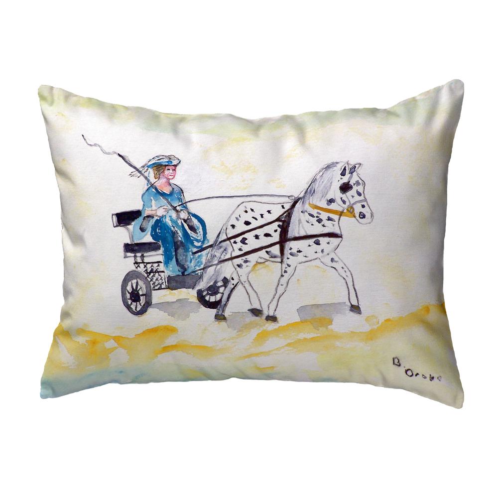 Carriage & Horse No Cord Pillow 16x20. Picture 1