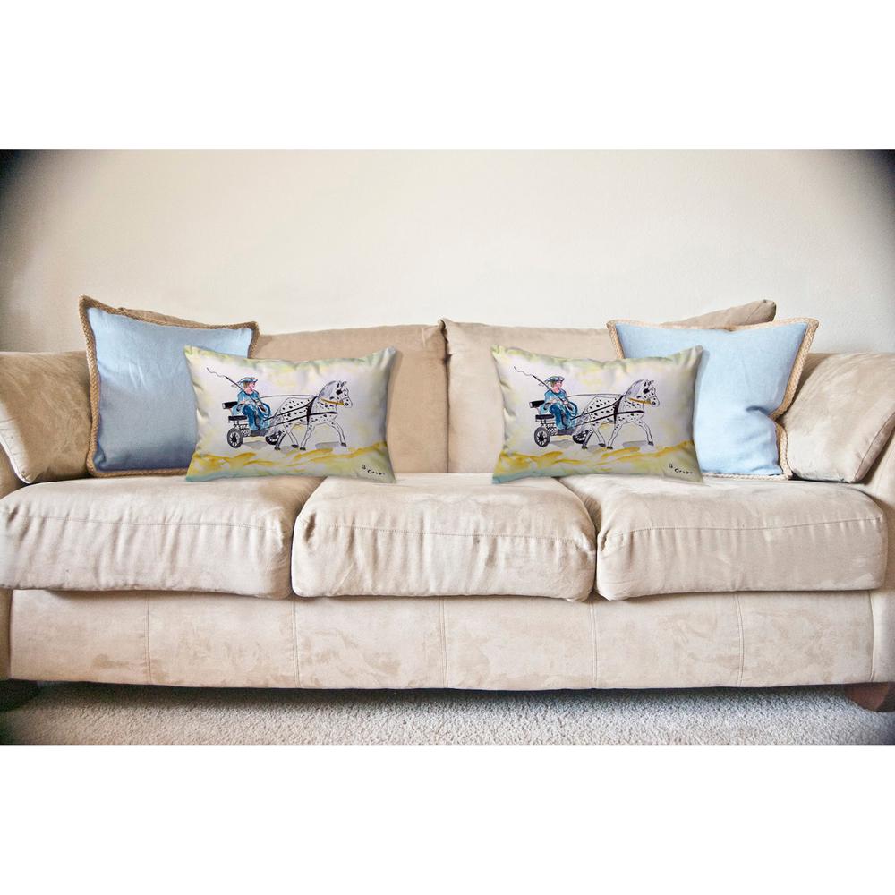 Carriage & Horse No Cord Pillow 16x20. Picture 2