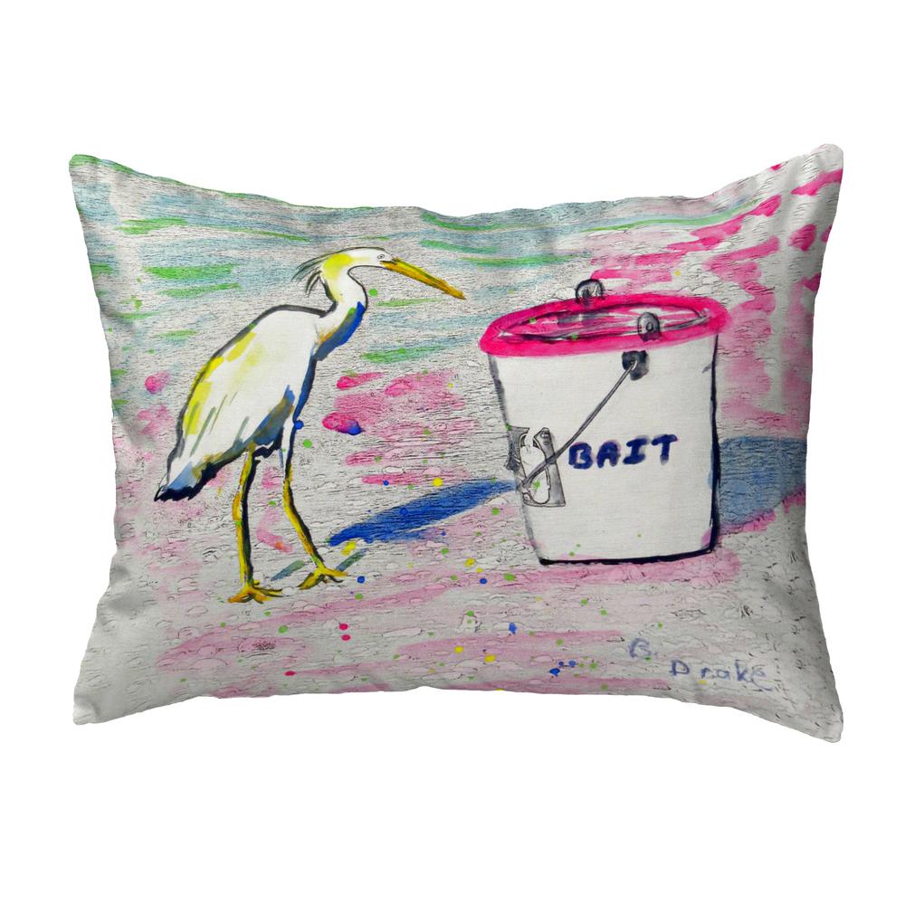Hungry Egret No Cord Pillow 16x20. Picture 1