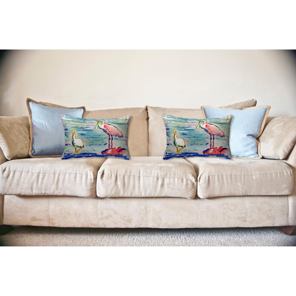 Spoonbill & Ibis No Cord Pillow 16x20. Picture 2