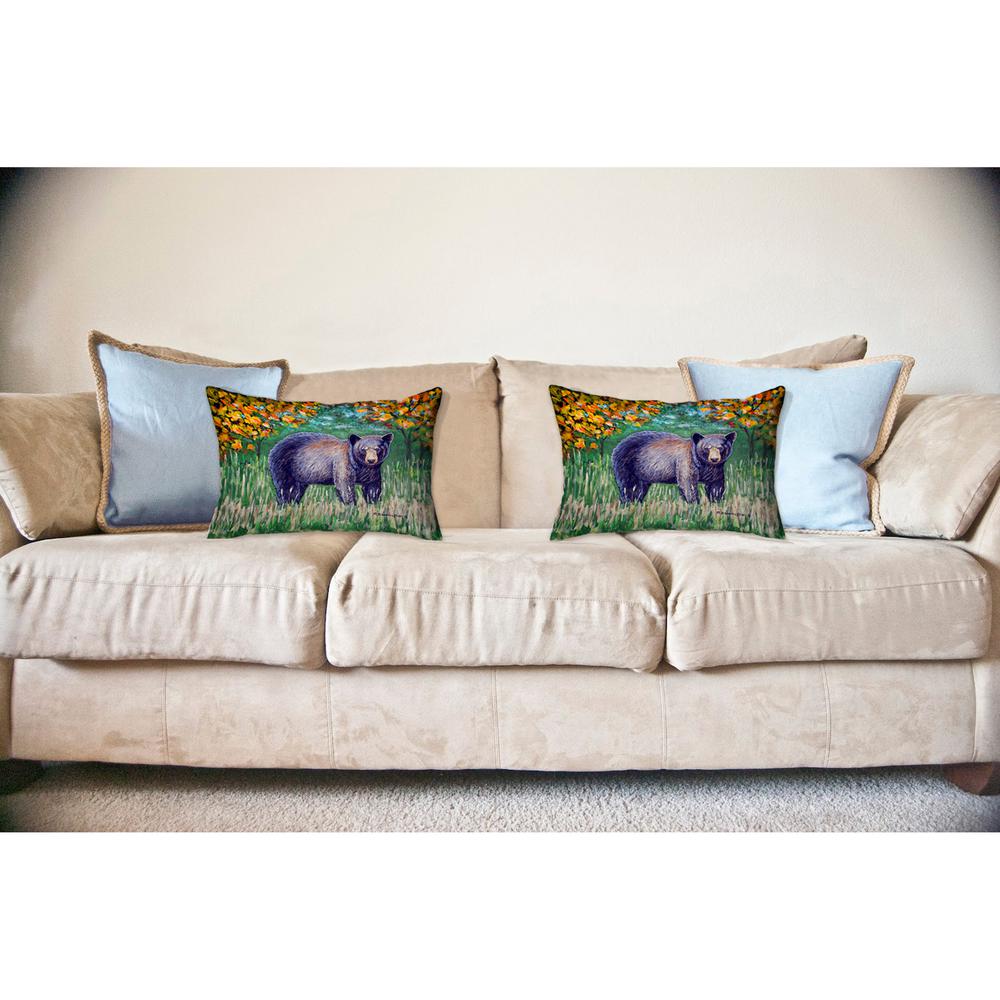 Black Bear No Cord Pillow 16x20. Picture 2