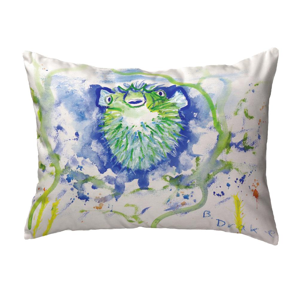 Spiney Puffer No Cord Indoor/Outdoor Pillow 16x20. Picture 1