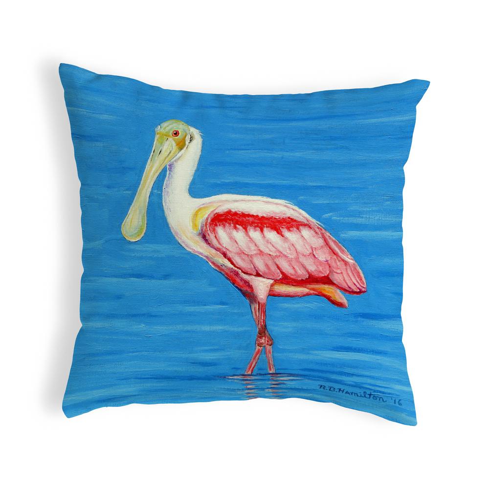 Dick's Spoonbill No Cord Indoor/Outdoor Pillow 18x18. Picture 1