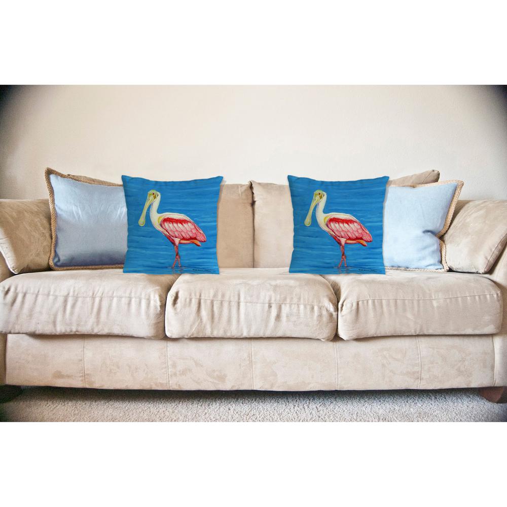 Dick's Spoonbill No Cord Indoor/Outdoor Pillow 18x18. Picture 2