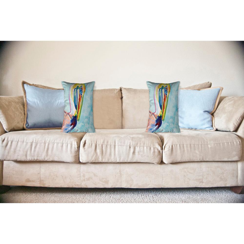 Pelican Head No Cord Indoor/Outdoor Pillow 16x20. Picture 2