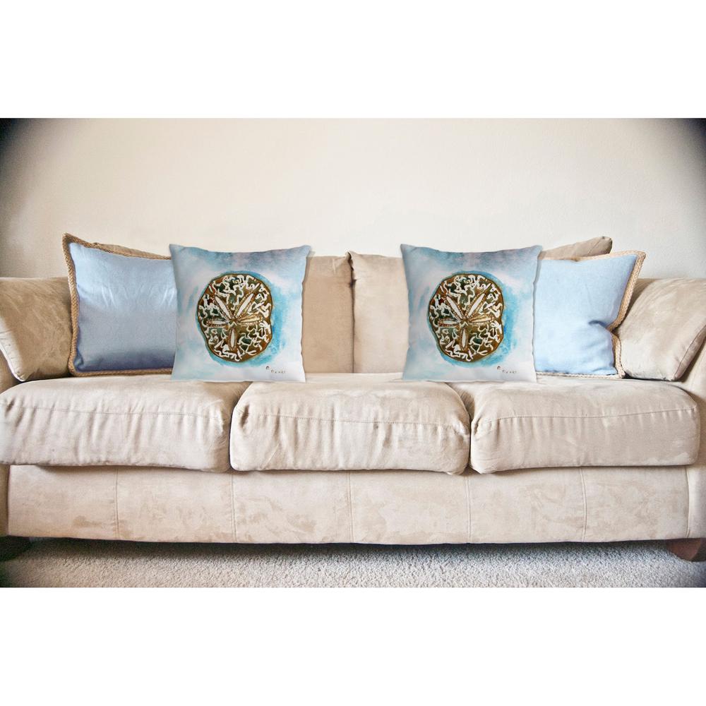 Betsy's Sand Dollar No Cord Pillow 18x18. Picture 2