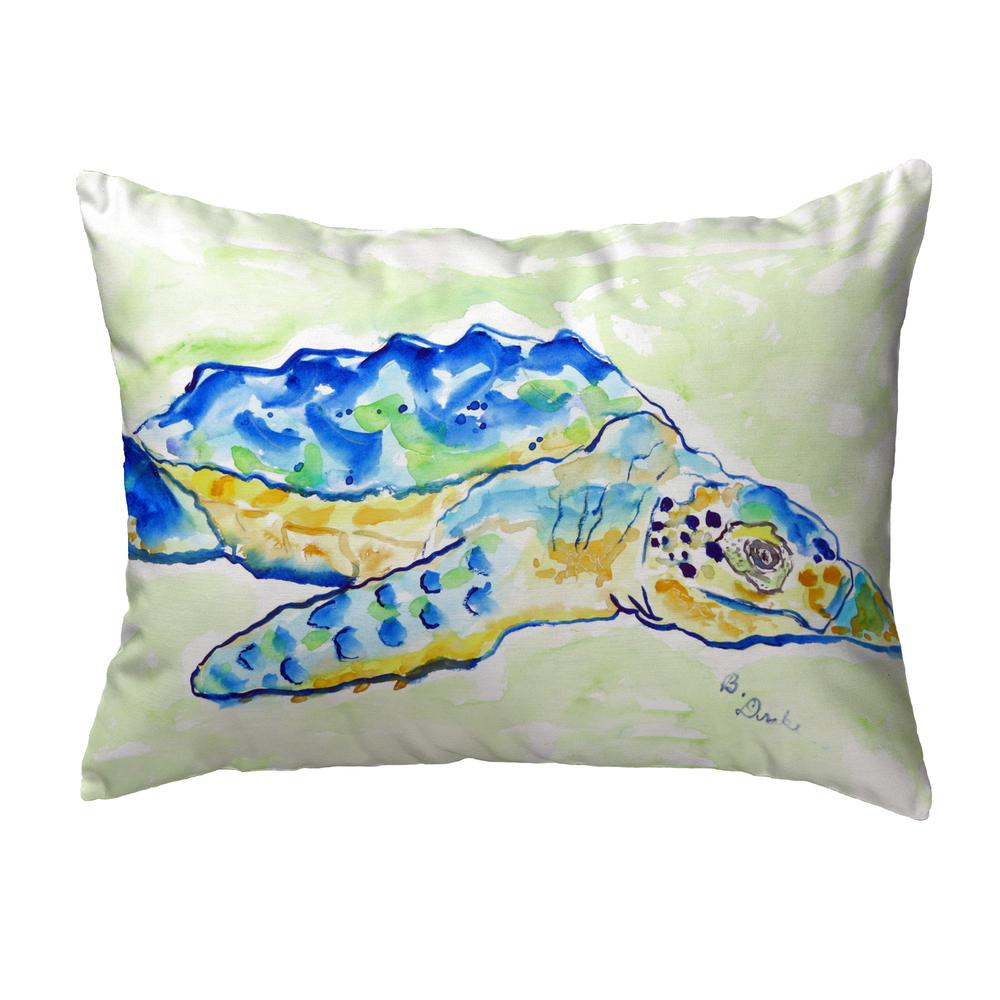 Loggerhead Turtle No Cord Pillow 16x20. Picture 1