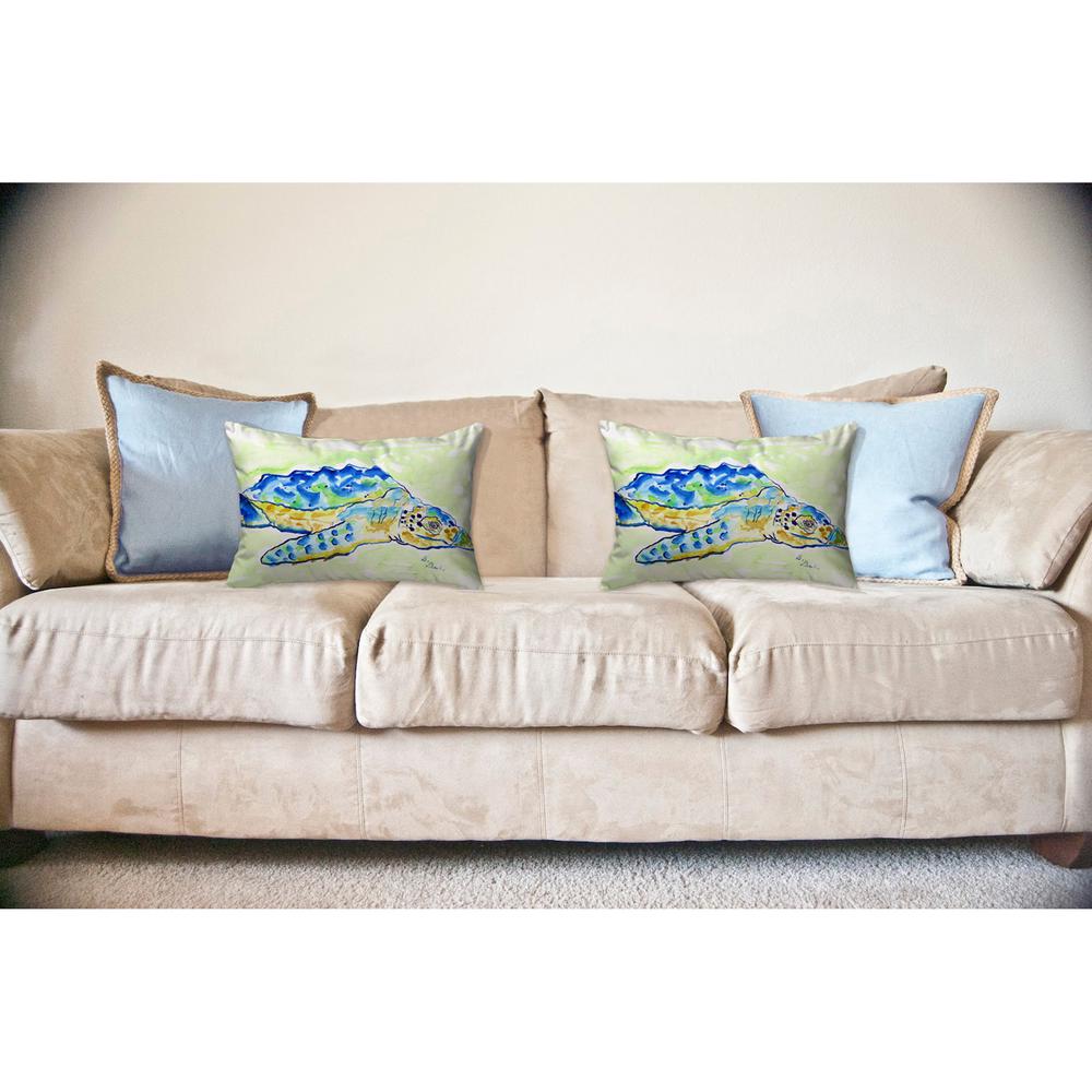Loggerhead Turtle No Cord Pillow 16x20. Picture 2