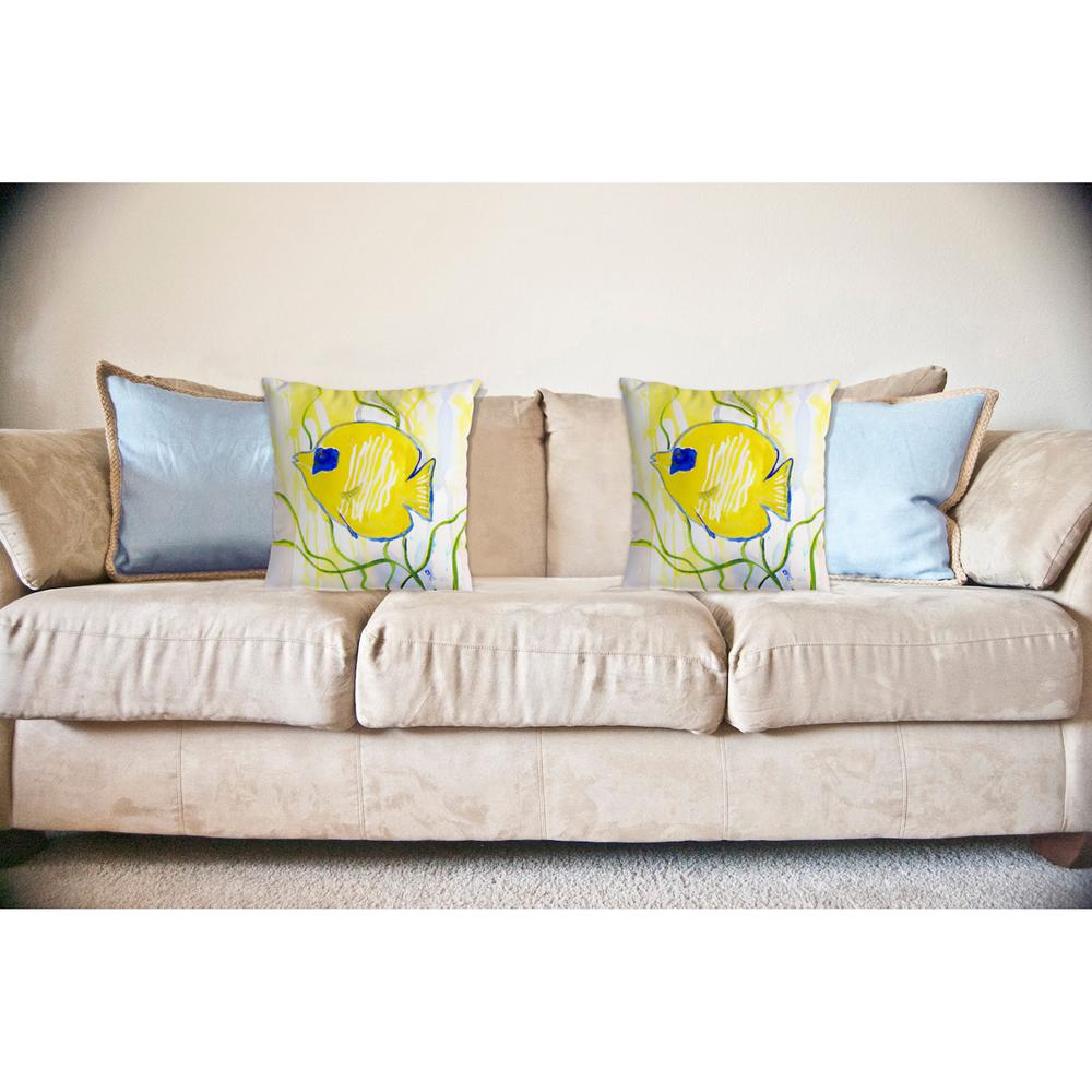 Yellow Tang No Cord Pillow 18x18. Picture 2