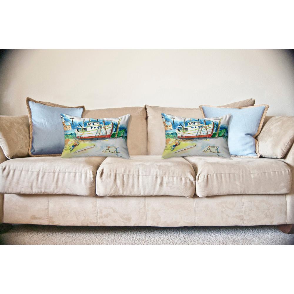 Old Boat No Cord Pillow 16x20. Picture 2