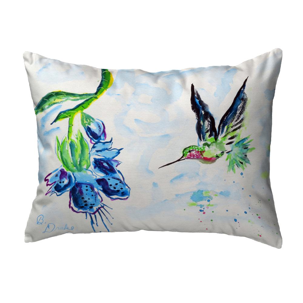 Hovering Hummingbird No Cord Pillow 16x20. Picture 1