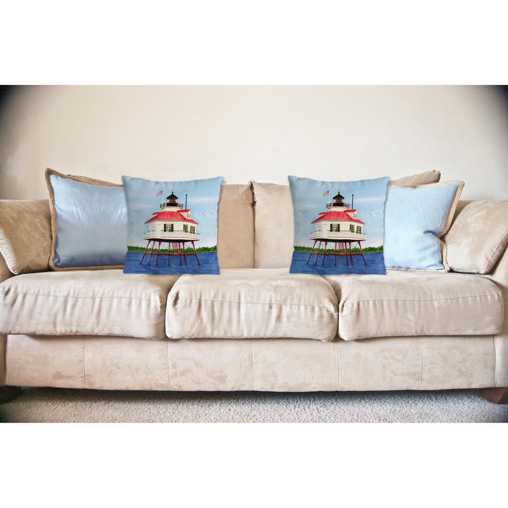 Drum Point Lighthouse No Cord Pillow 18x18. Picture 2