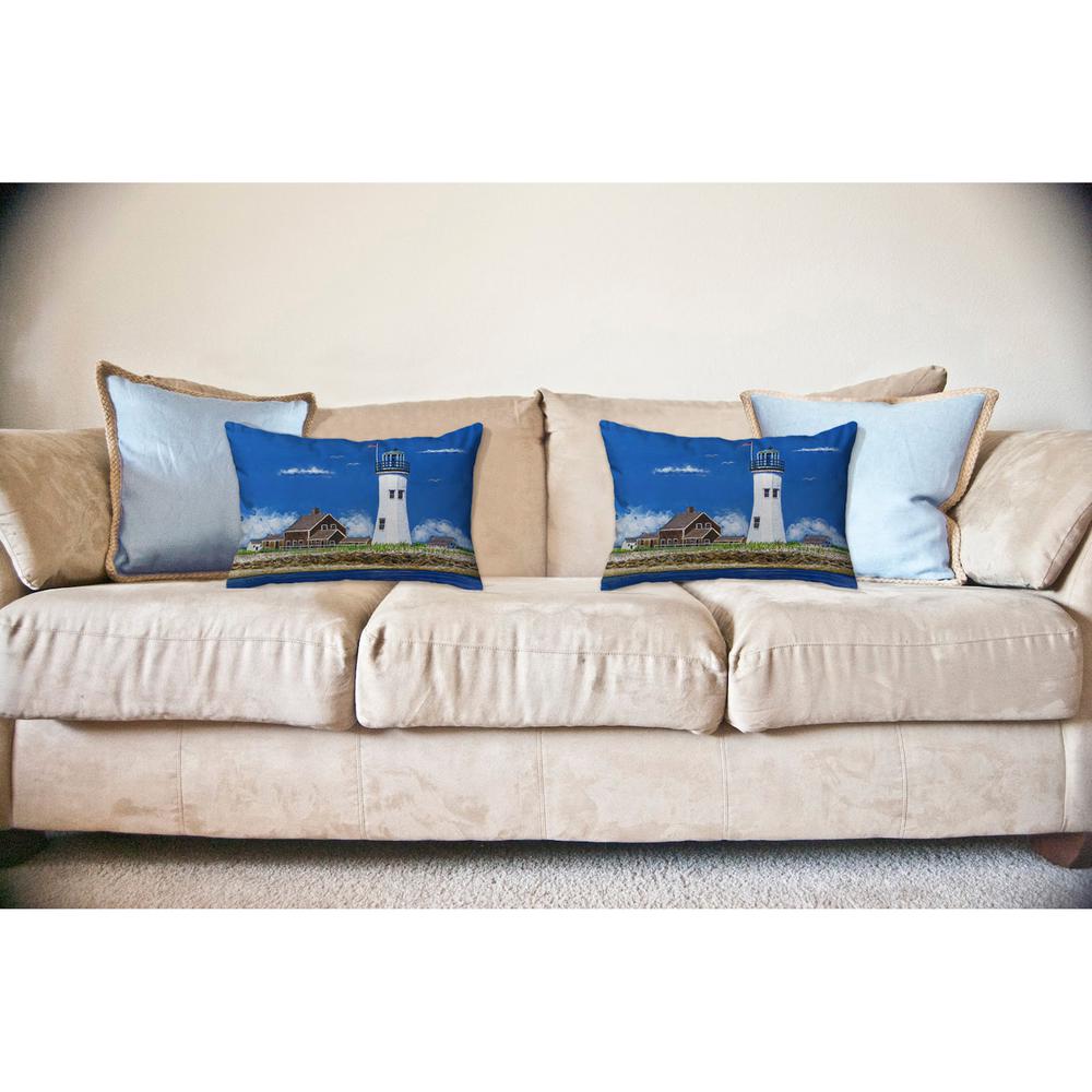 Scituate MA Lighthouse No Cord Pillow 16x20. Picture 2