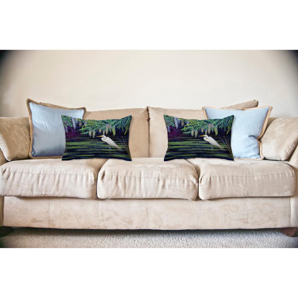 Egret Lagoon Noncorded Indoor/Outdoor Pillow 16x20. Picture 2
