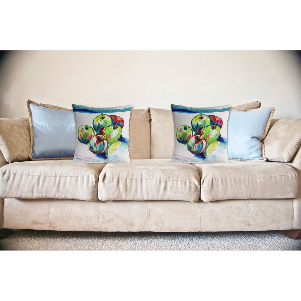 Green Apples No Cord Pillow 18x18. Picture 2