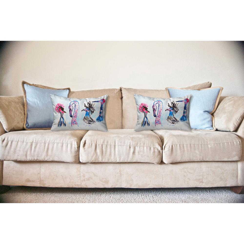 Loony Birds No Cord Pillow 16x20. Picture 2