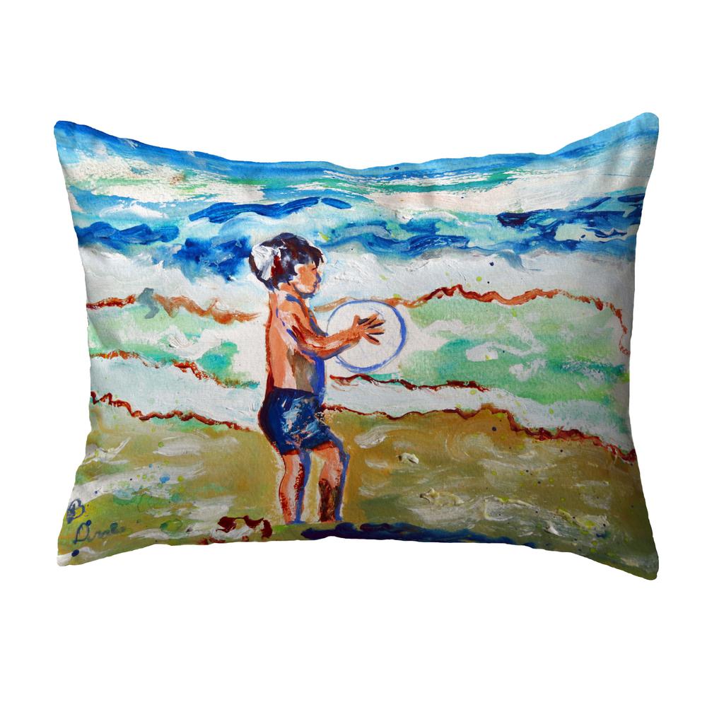 Boy & Surf No Cord Pillow 16x20. Picture 1