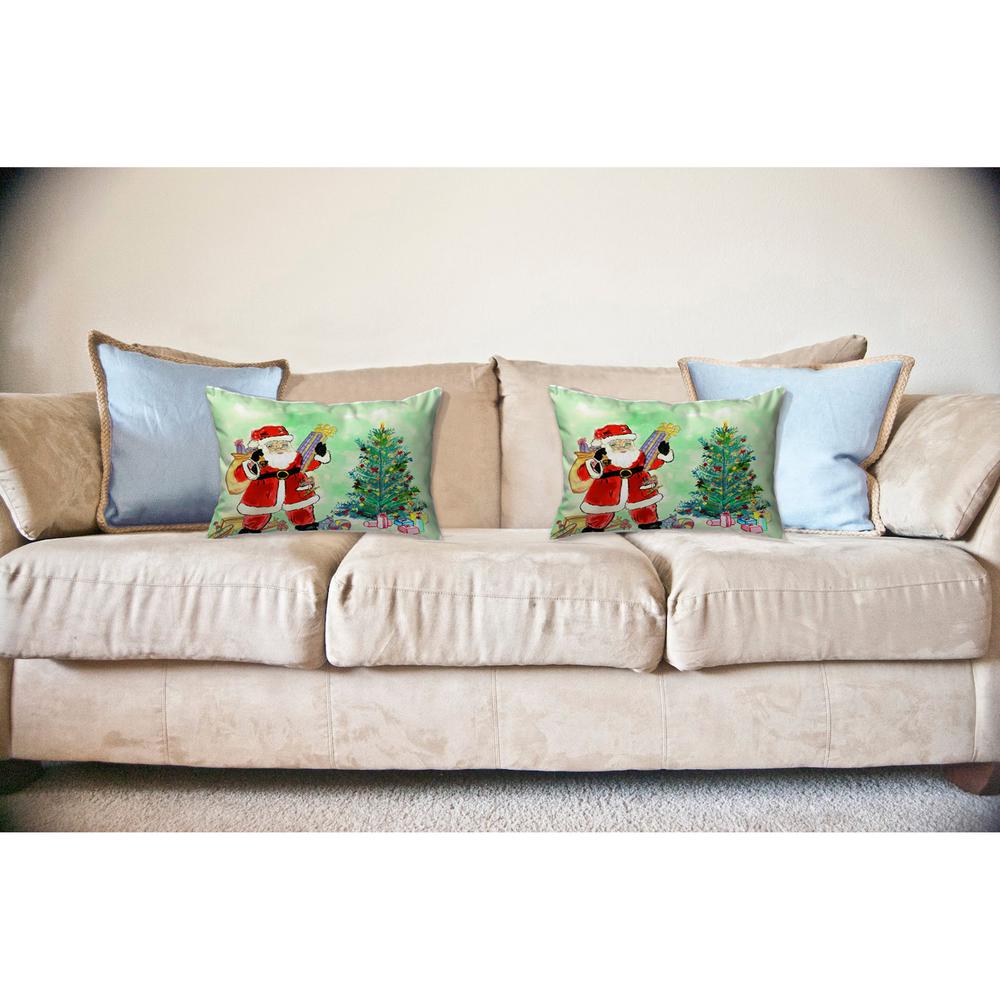 Santa & Tree No Cord Pillow 16x20. Picture 2